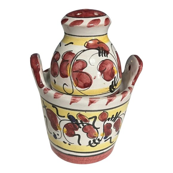 VTG Hand-Painted Ceramic Mustard Pot with Rooster Design – Made in Germany - Picture 1 of 8